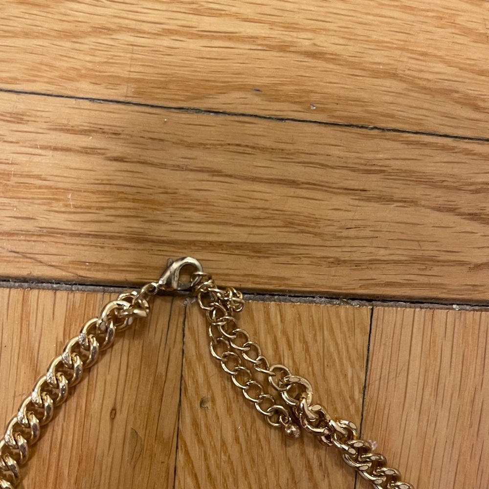 Green Stone Layer Statement Necklace - image 5